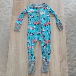 Little Sleepies Vehicle Print Long One Piece Size 6-12mo